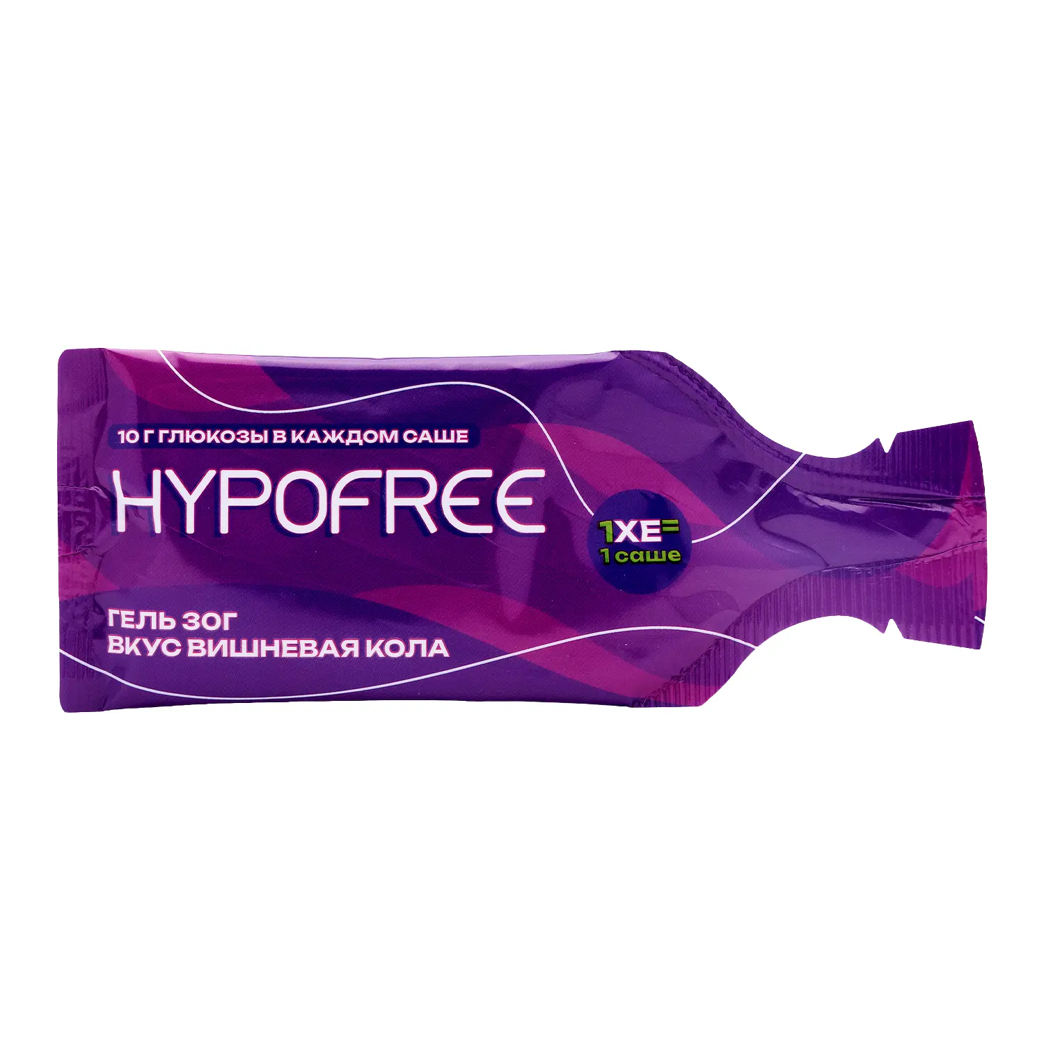Гель HYPOFREE DIAMARKA 1ХЕ Вишневая Кола, мягкая упаковка, 10 саше по 30мл