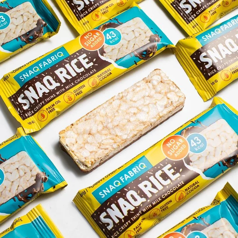 Батончик Snaq Fabriq рисовый глазированный молочным шоколадом, 10гр в Туле