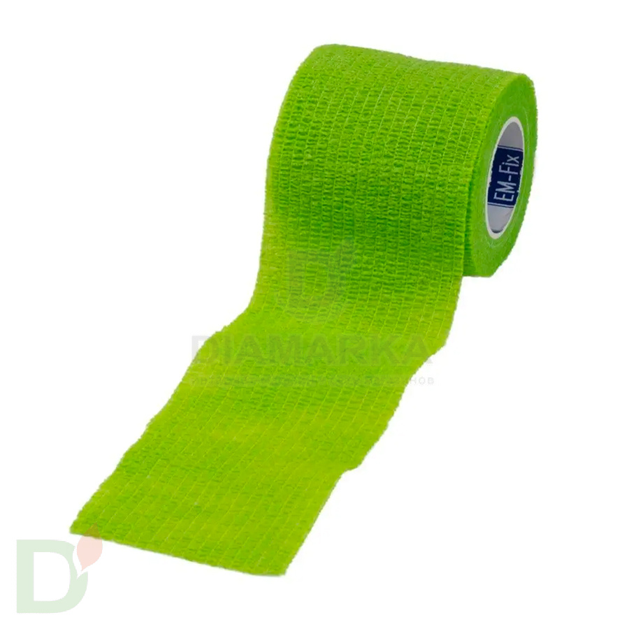 Бинт эластичный когезивный EM-fix krep Лайм, 5 см х 4,5 м в Туле