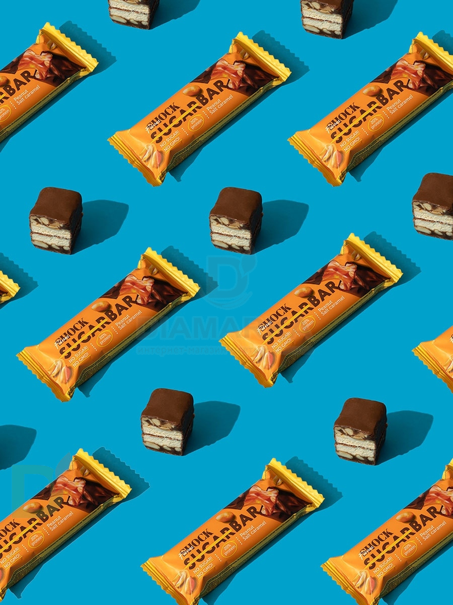 Батончик протеиновый FitnesShock Соленая карамель-Арахис 50гр. в Туле