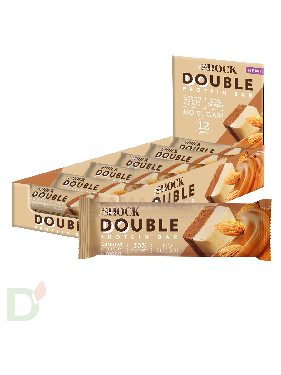 Батончик протеиновый FitnesShock Карамельный мусс с миндалем 40гр. в Туле