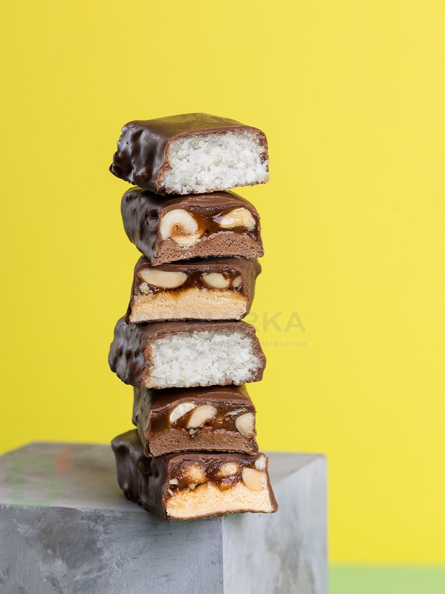 Батончик протеиновый FitnesShock Соленая карамель-Арахис 50гр. в Туле