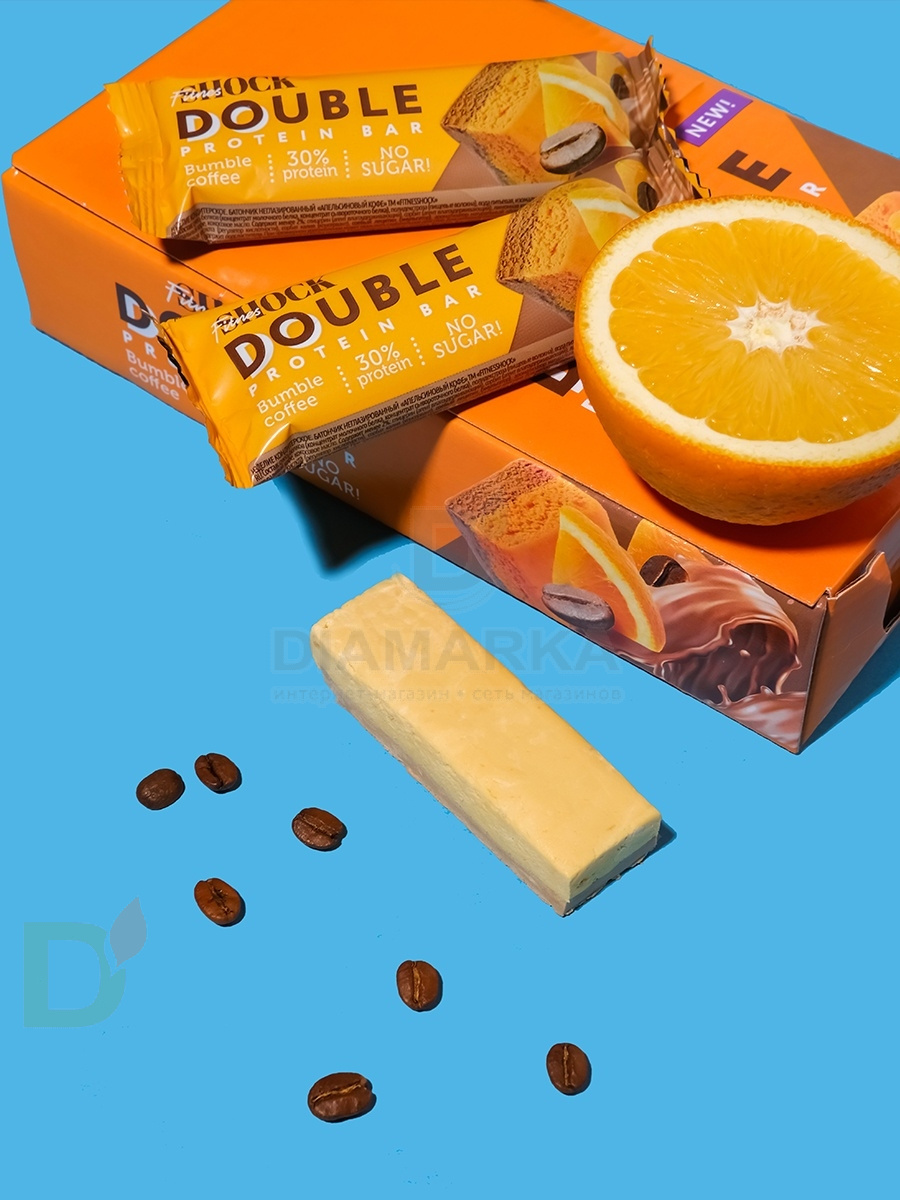 Батончик протеиновый FitnesShock Апельсиновый кофе 40гр. в Туле