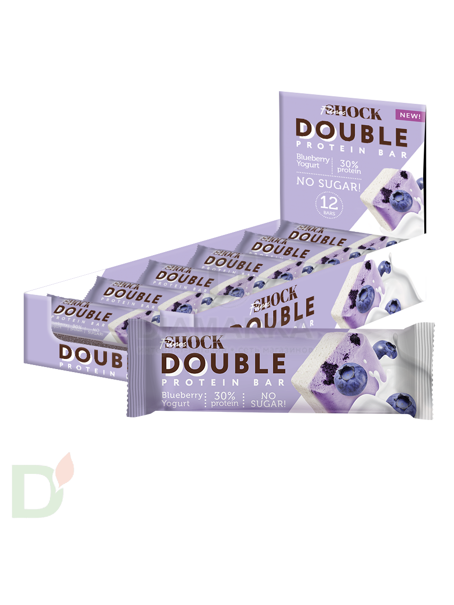 Батончик протеиновый FitnesShock Черничный йогурт 40гр. в Туле