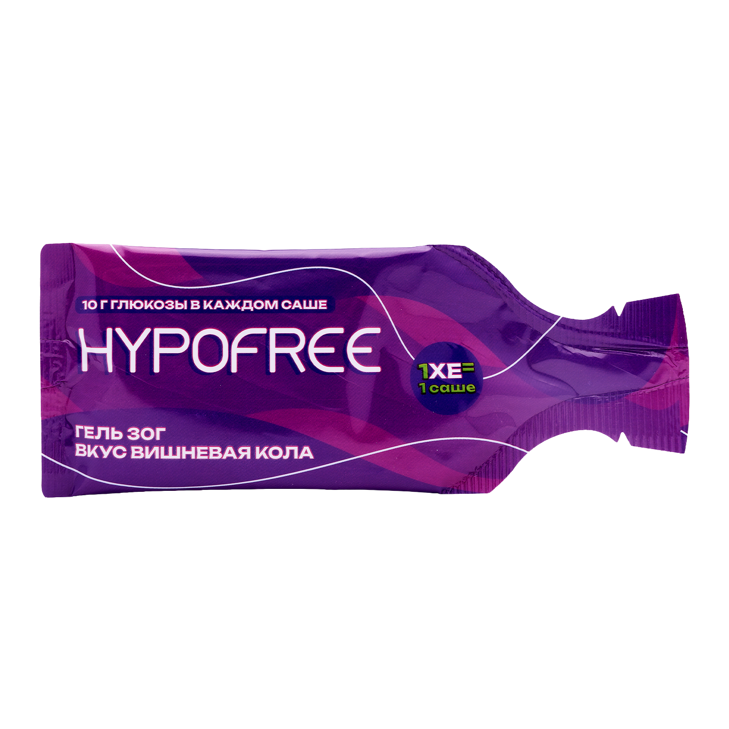 Гель HYPOFREE DIAMARKA 1ХЕ Вишневая Кола, мягкая упаковка, 10 саше по 30мл