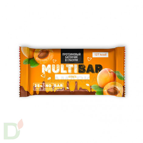 Батончик протеиновый Мультибар в глазури с курагой 40гр в Туле