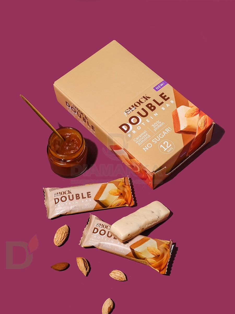 Батончик протеиновый FitnesShock Карамельный мусс с миндалем 40гр. в Туле