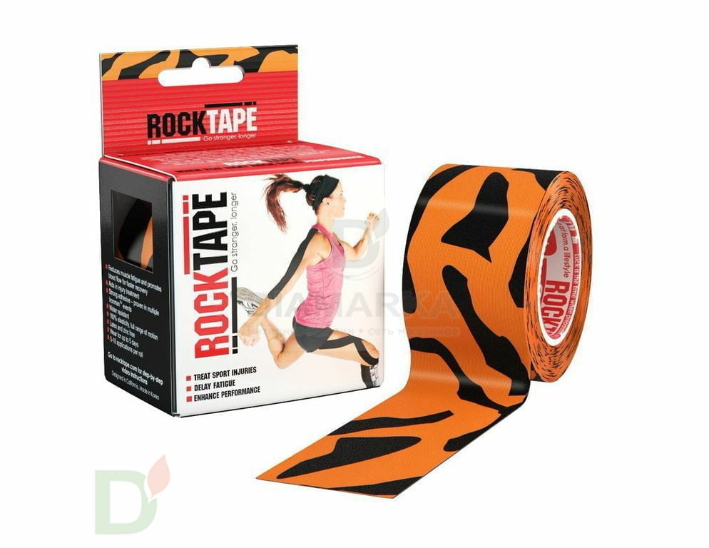 Тейп RockTape Design 5см х 5м, тигр