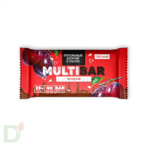 Батончик протеиновый Мультибар в глазури с черносливом 40гр в Туле