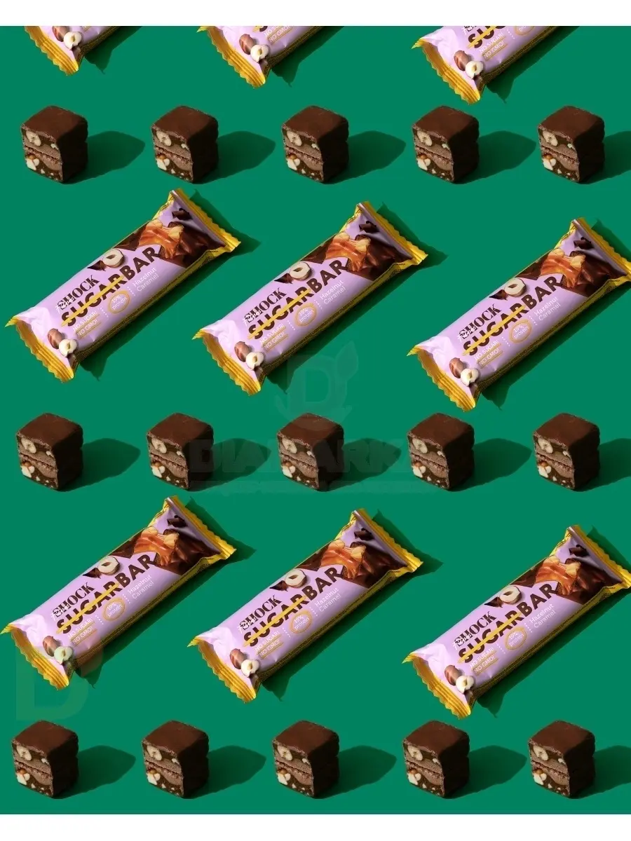 Батончик протеиновый FitnesShock Шоколадная карамель-фундук 50гр. в Туле