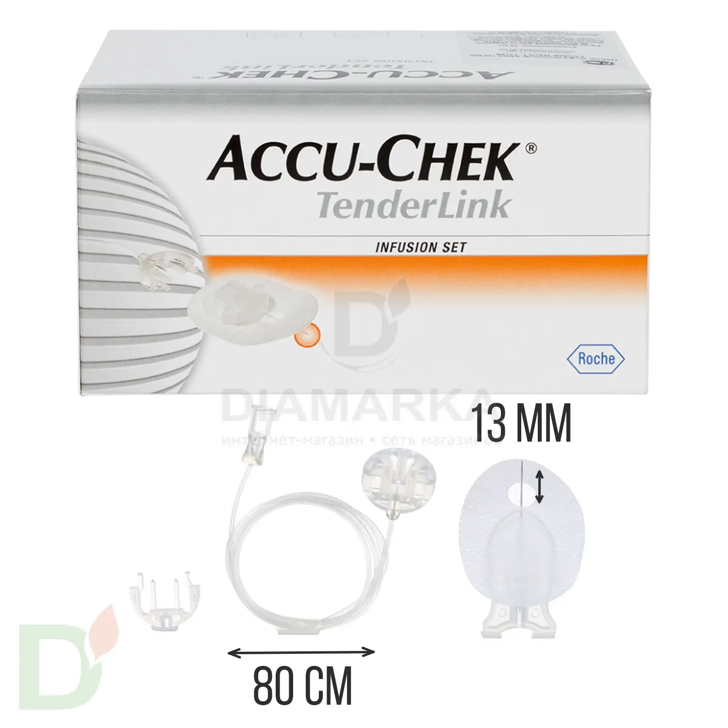 Акку-Чек ТендерЛинк 13/80, инфузионный набор, 1 шт. в Туле