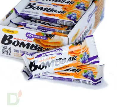 Батончик BOMBBAR Смородиново-черничный панкейк (3 угл в 60г) в Туле
