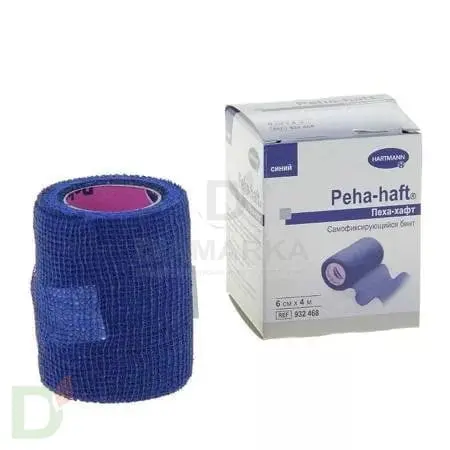 Бинт самофиксирующийся Пеха-хафт (Peha-haft), 6см х 4 м, Синий в Туле