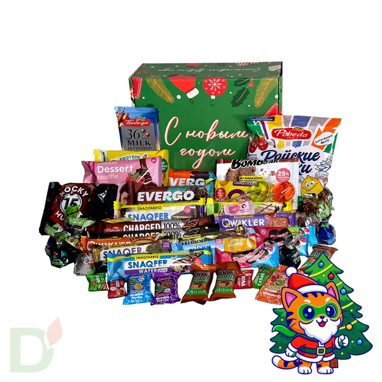 Подарок большой новогодний детский без сахара Новогоднее Чудо, 1185 гр