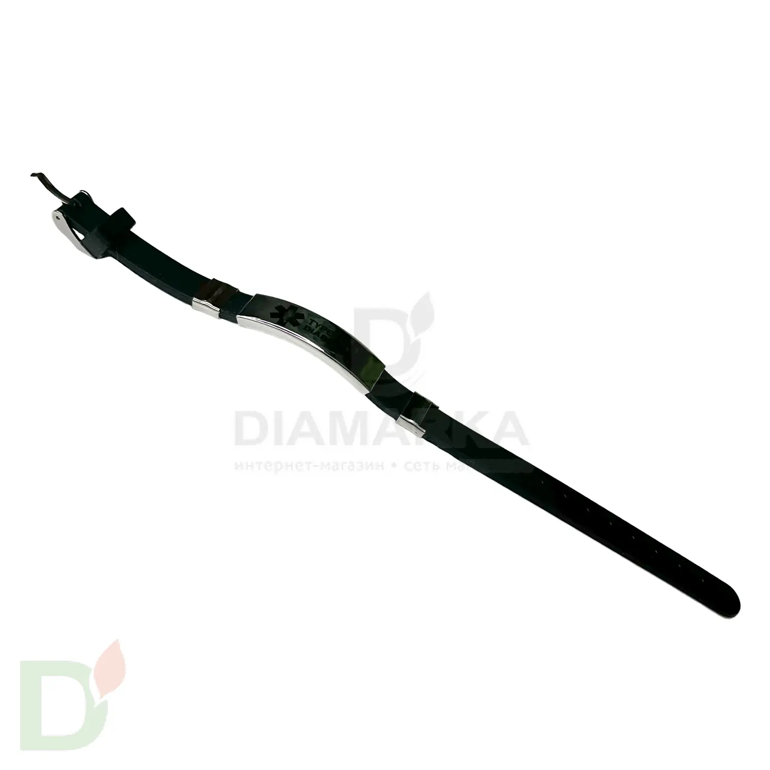 Браслет силиконовый Диабет 2 типа с застежкой (16-21см) в Туле