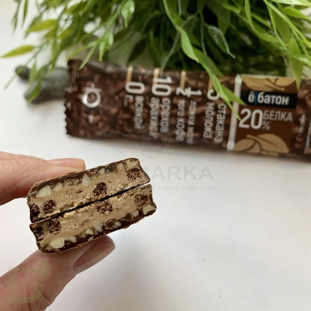 Батончик протеиновый Ё/батон "Арахис-Кофе" в шоколадной глазури 40гр в Туле