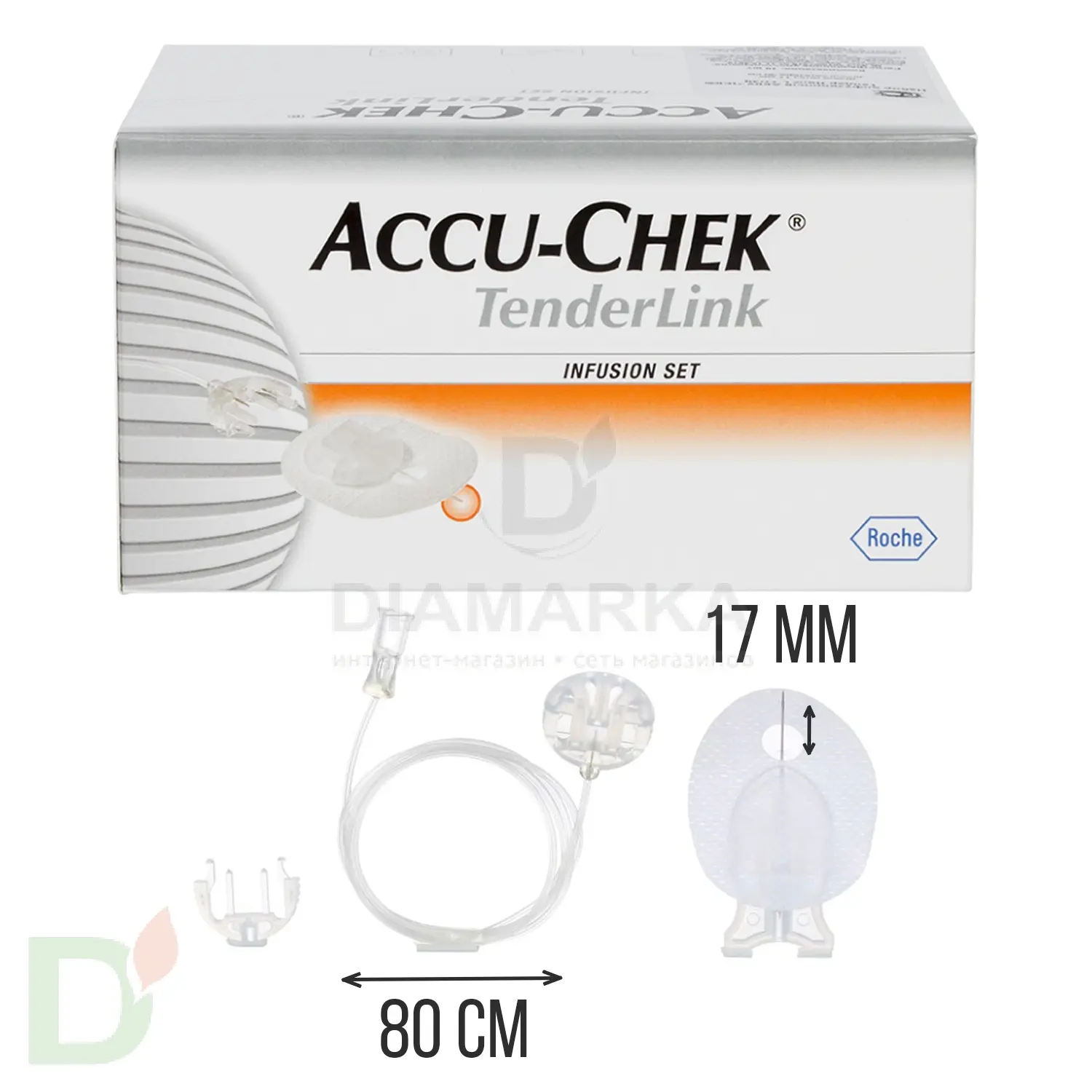 Акку-Чек ТендерЛинк 17/80, инфузионный набор, 1 шт. в Туле